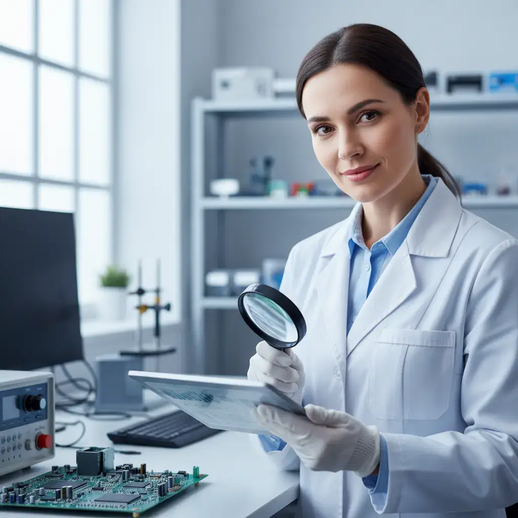 Portrait of a quality tester